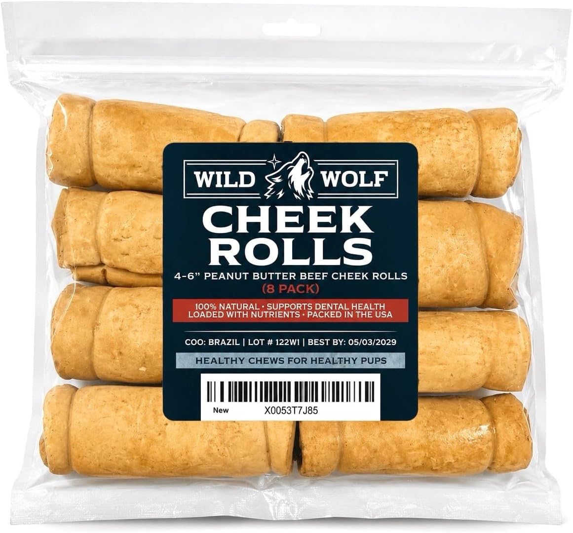 Rawhide alternative digestible beef collagen treats back label nutrition facts