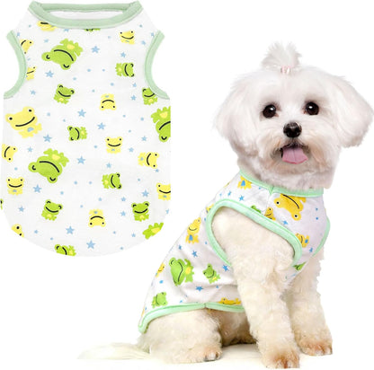 PETCARE Cute Cartoon Cat Shirts for Cats Only Soft Cotton Tshirts Brown Spaceship Cat Clothes for Cats Only Female Male Small Breeds Pet Pajamas Sleeveless Pet Tank Top Spring Summer Kitten Clothes - Image 12