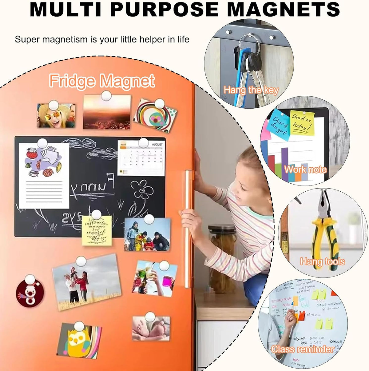 A grid of 100 pieces of mini round magnets showcasing the complete professional salon pack.