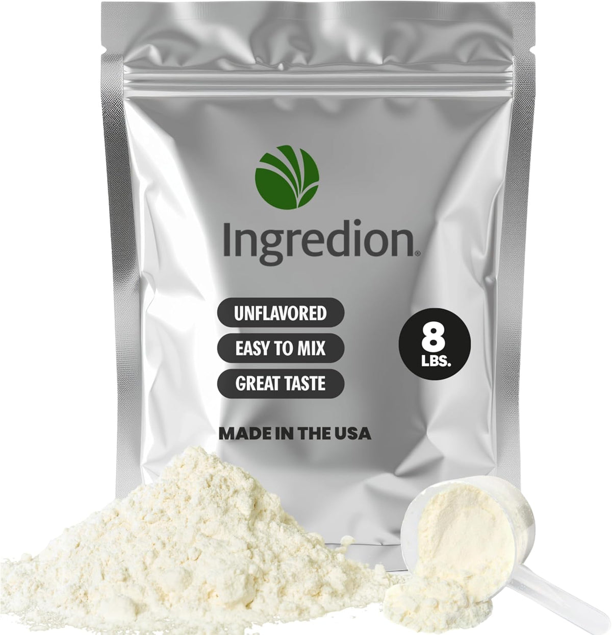 Generic Premium Pea Protein Isolate 8 Pound bulk pouch front view