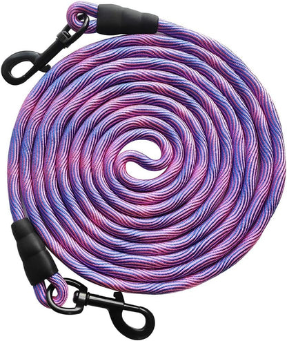 BTINESFUL Dog Tie Out, Check Cord Long Tether Rope Leash, 8ft 12ft 20ft 30ft 50ft 75ft Yard Training Dog Lead - Large Medium Small Dogs Outdoor Playing, Camping, or Backyard (12ft, Orange Black) - Image 13