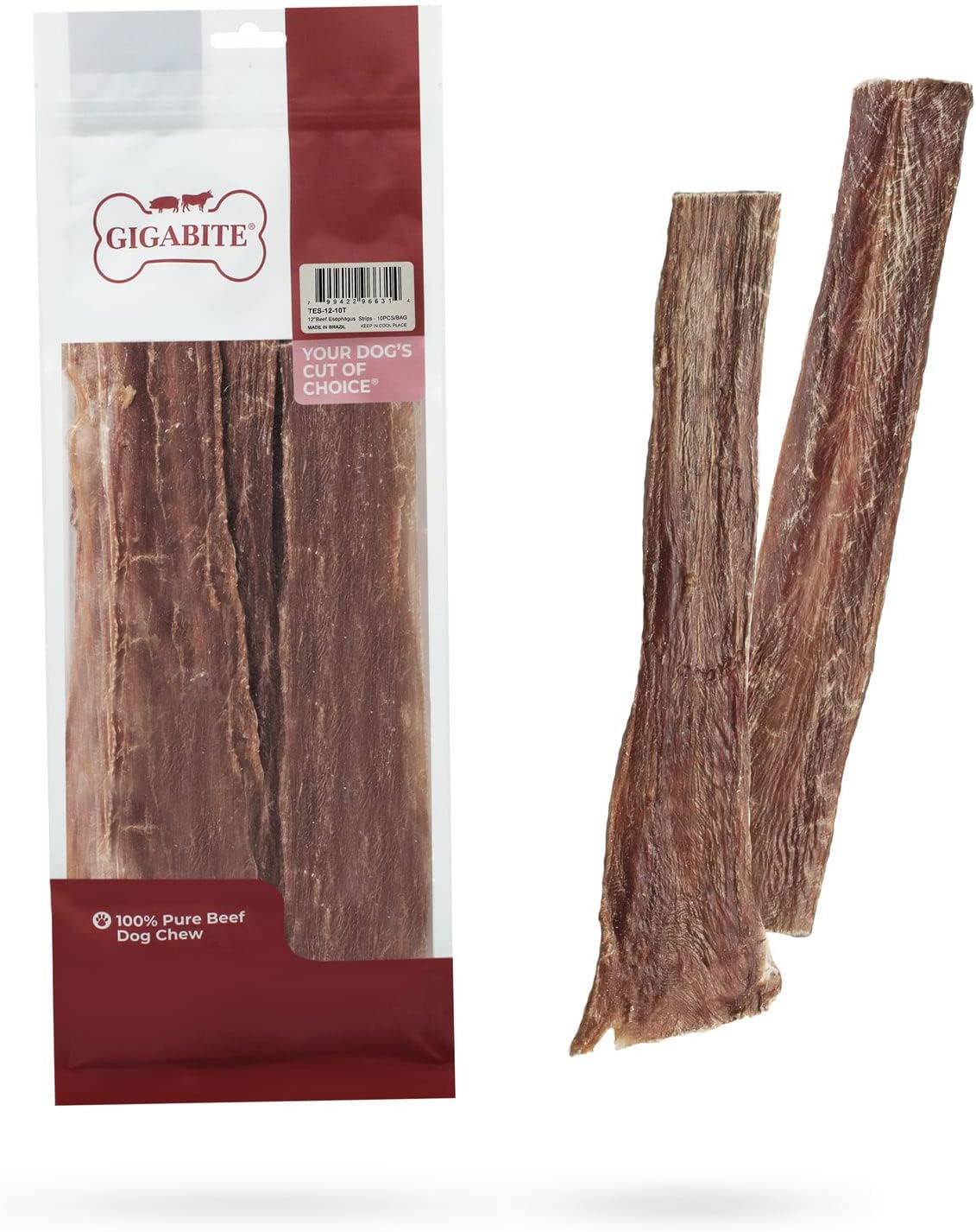 Beef esophagus sticks for healthy teeth and gums