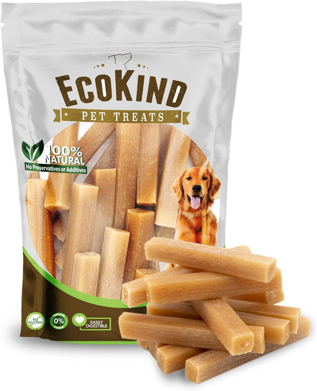 EcoKind Pet Treats Premium Gold Cheese Flavored Churro Chews | All Natural Himalayan Yak Cheese Dog Chew for Small to Large Dogs | Keeps Dogs Busy & Enjoying Indoors & Outdoor Use (10 Sticks) - Image 9