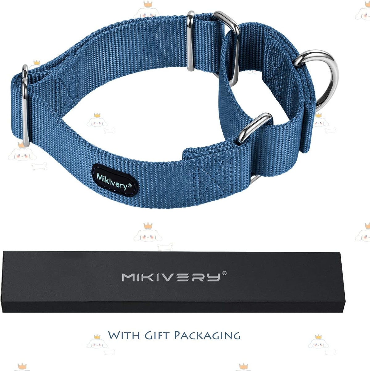 Mikivery breathable fade resistant nylon pet collar haze side view