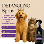 Back label of Barkin And Meowson grooming spray showing ingredients
