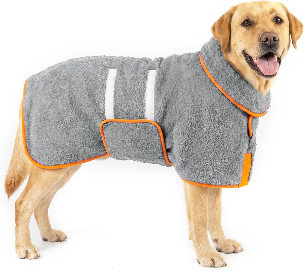 Bienbee Dog Bathrobe, Quick Drying Super Absorbent Pet Robes for Small Medium Large Dogs, Drying Coat for After Bath & Swim, Warm & Cozy Dogs Towels, Dog Puppy Bath Supplies,Light Blue L - Image 9