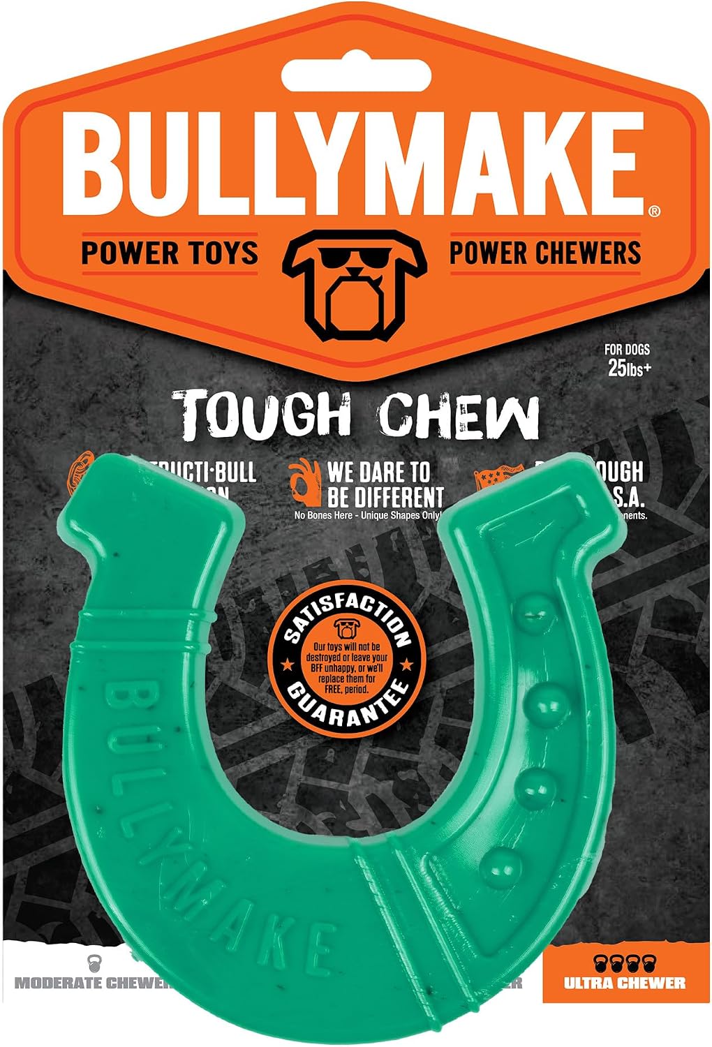 BULLYMAKE Red Tough Chew Steak Toy for Dogs, Durable Nylon Dog Toys for Aggressive Chewers, Dental Stimulating, Tough Chewers, Boredom Busting, Made in USA - Image 10