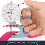 Built in metal D ring on the pink Plutus Pet heavy duty leash for clipping accessories.