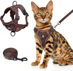 Wanheart cat Chest Harness and Leash, Anti-Escape Adjustable Soft mesh cat Leash and Chest Harness Set for All Types of Cats cat Vests (Grey, 11.02-16.5lb) - Image 13