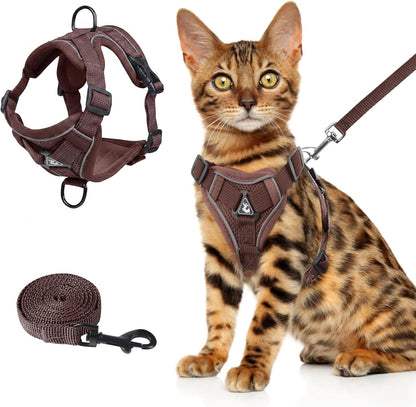 Wanheart cat Chest Harness and Leash, Anti-Escape Adjustable Soft mesh cat Leash and Chest Harness Set for All Types of Cats cat Vests (Grey, 11.02-16.5lb) - Image 13
