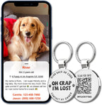 MYLUCKYTAG online profile pet tag attached to a cat collar