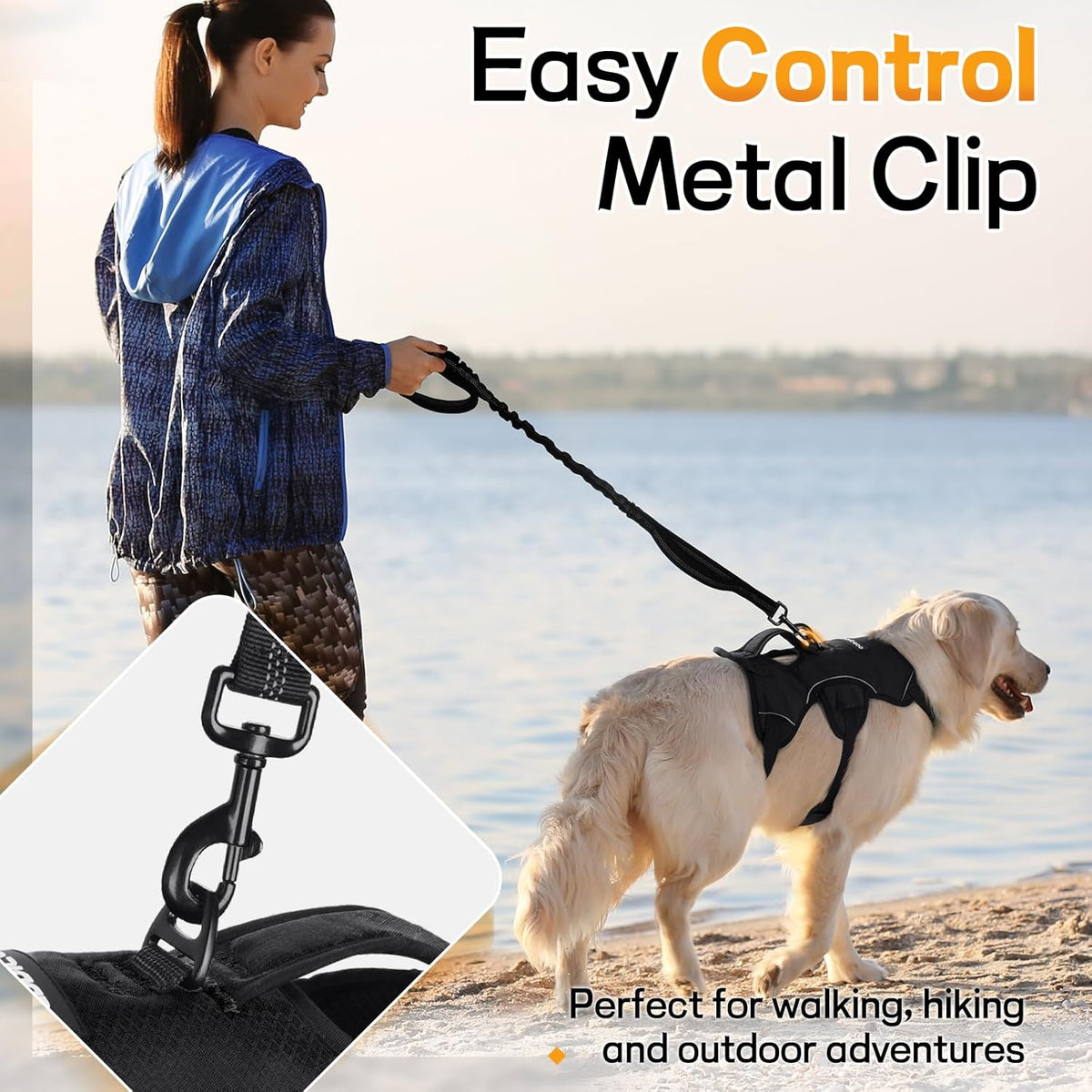 Comfortable air mesh padding inside rabbitgoo dog harness