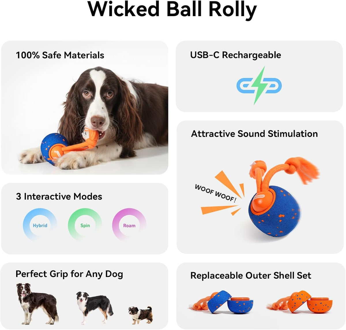 Wicked Ball Rolly with replaceable rope attachment