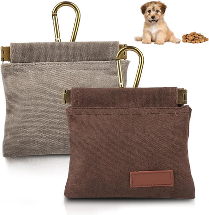 2Pcs Dog Treat Pouches for Pet Training, Hand Free Puppy Dogs Treat Bag with Carabiner, Portable Auto Closing Pet Dog Walking Bag for Travel or Outdoor Use, Pets Feed Snack Reward Pocket- Black, Green - Image 9