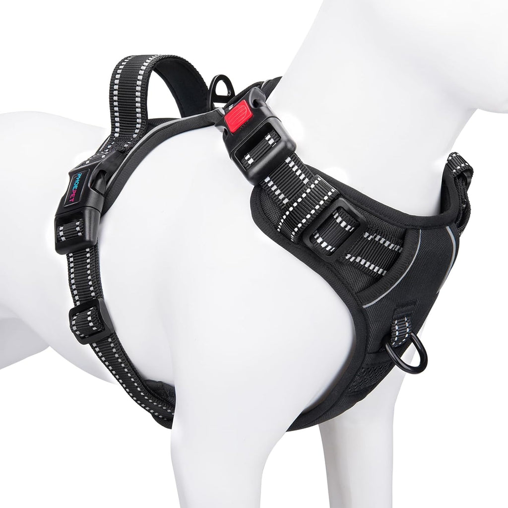 PHOEPET No Pull Dog Harness Medium Reflective Front Clip Vest with Handle,Adjustable 2 Metal Rings 3 Buckles,[Easy to Put on & Take Off](M, Orange) - Image 13