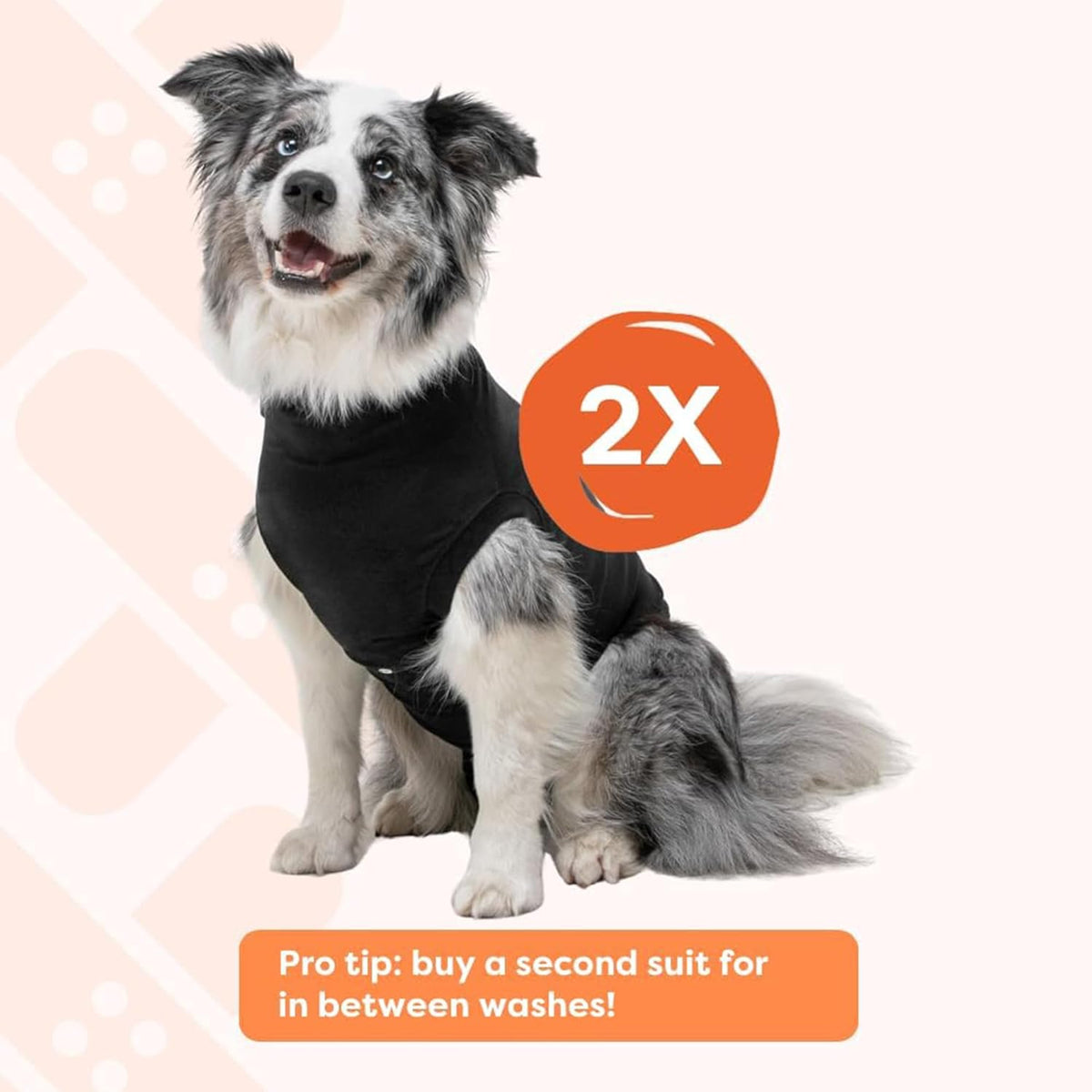 Suitical Recovery Suit for Dogs - Comfortable Post-Surgery Suit with Hold-Up System for Spay, Neuter, Skin Issues - Breathable, Cone-Free Option - Medium, Black - Neck to Base of Tail: 21.7 - 27.2 in - Image 9