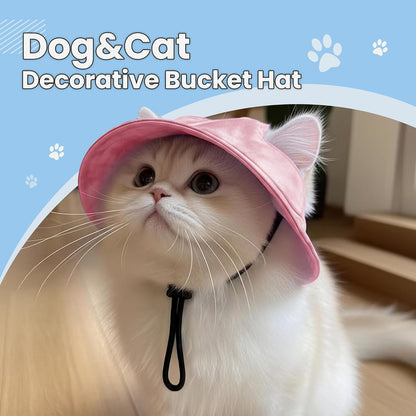 Tabksola pet sun hat close-up view highlighting the adjustable chin strap rope for a secure fit.