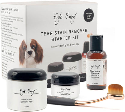Eye Envy Dog Tear Stain Remover Starter Kit with ProPowder Brush | Stain Solution, Applicator Pads, Stain Powder and Small Applicator Brush | Lasts 30-45 Days - Image 10