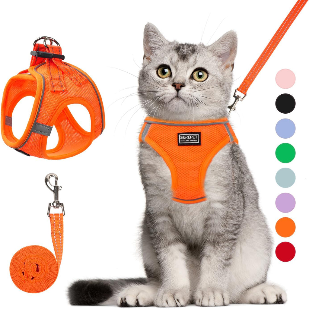 Soft padded pet vest for cats walking and traveling purple color