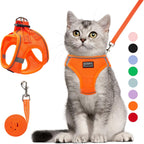 Soft padded pet vest for cats walking and traveling purple color
