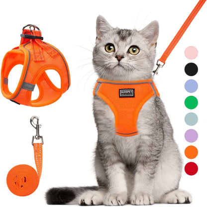 Soft padded pet vest for cats walking and traveling purple color