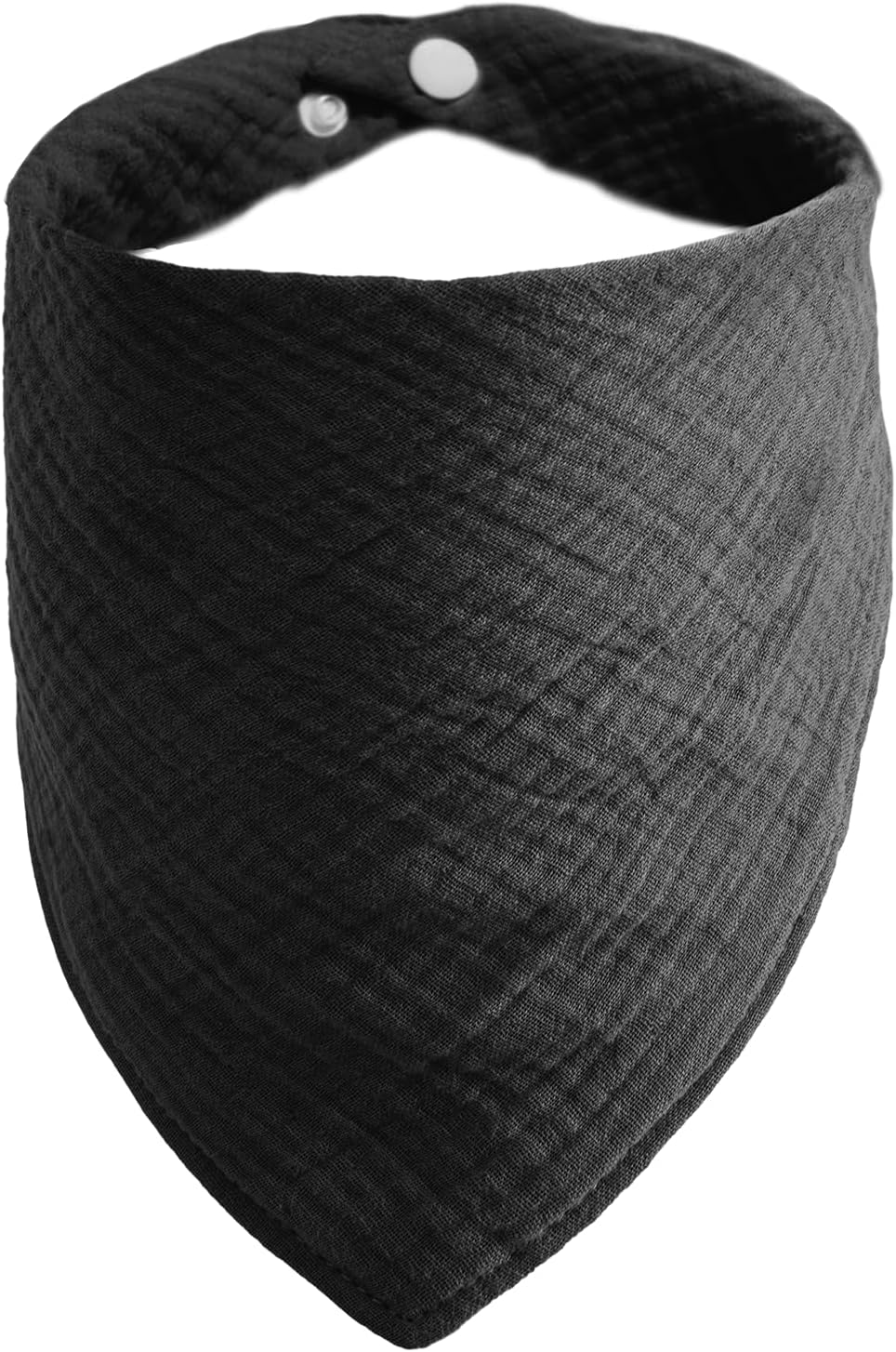 Soft Cotton Pet Scarf with Adjustable Button - Solid Color Dog Bandanas,Navy,Large - Image 12