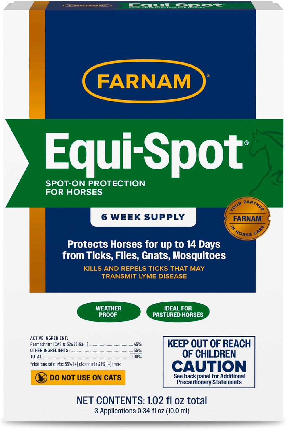 Farnam Equi-Spot, Horse Fly Control, Long-lasting Protection, 6 Applications, 12-Week Supply for One Horse - Image 14