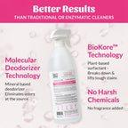 Skout's Honor professional strength feline mess cleaner being applied to home rugs