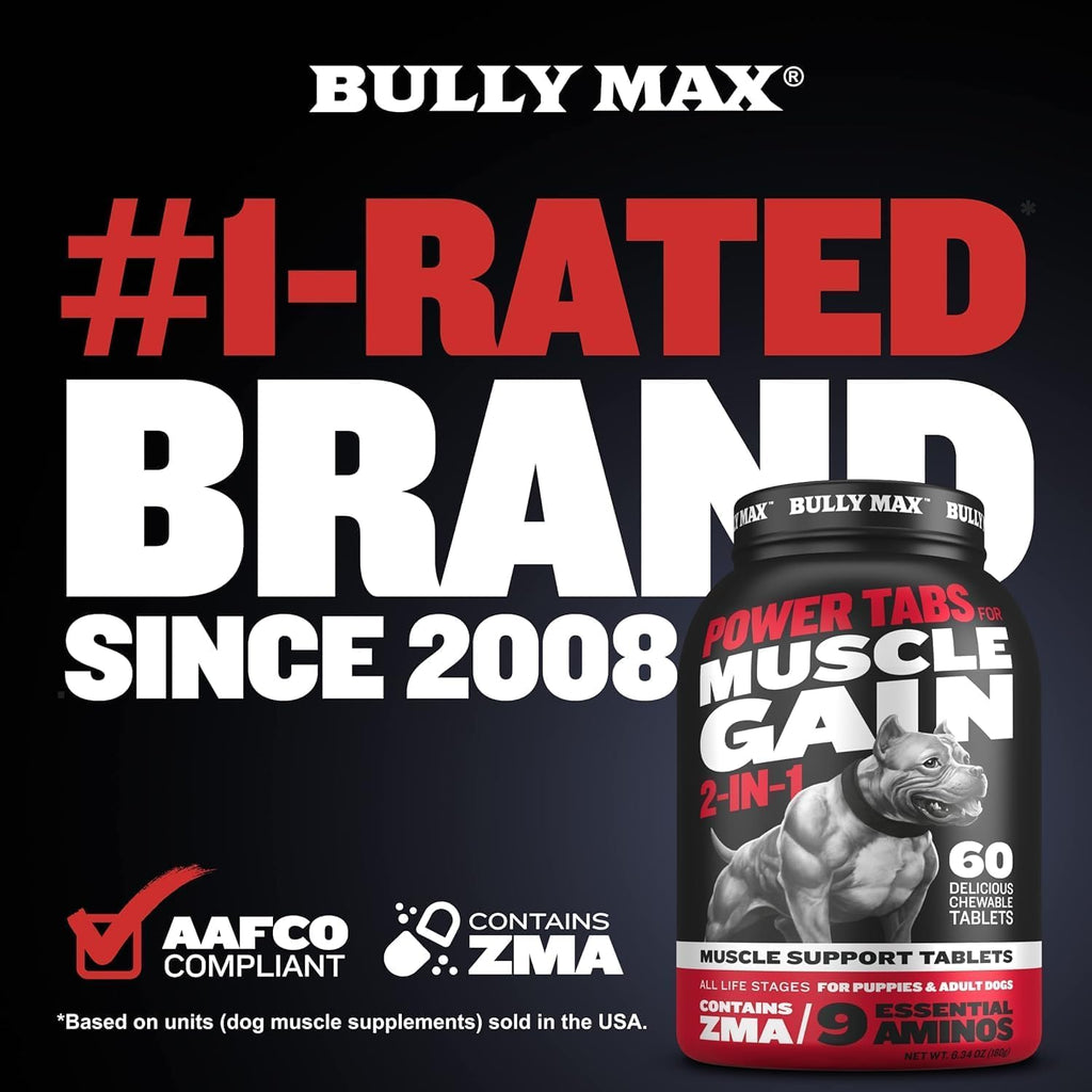 Side view of Bully Max muscle builder tablets packaging