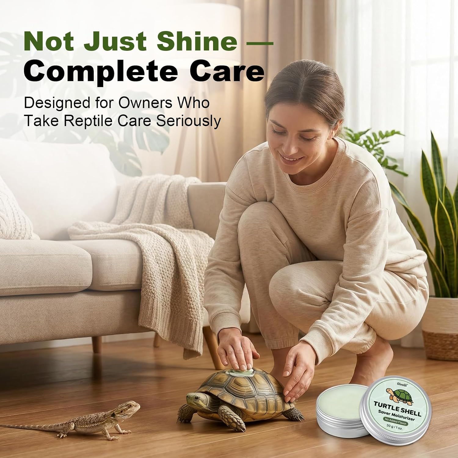 Reptile Shell Care Balm - Moisturizing Conditioner for Tortoise Shell & Lizard Skin - Hydrates Dry Shells in Tanks, Basking Areas & Low Humidity Environments - Image 9