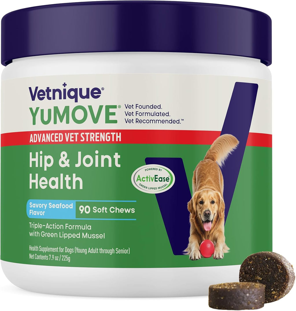 YuMOVE Adult Dog Hip & Joint Soft Chews, ActivEase Green Lipped Mussel, Glucosamine for Dogs, Hyaluronic Acid & Omega 3 - Barbecue Flavor (300ct Chews, Regular Strength) - Image 10
