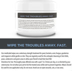 Smiling Paws Pets antiseptic wipes lifestyle shot demonstrating pet fold wiping.