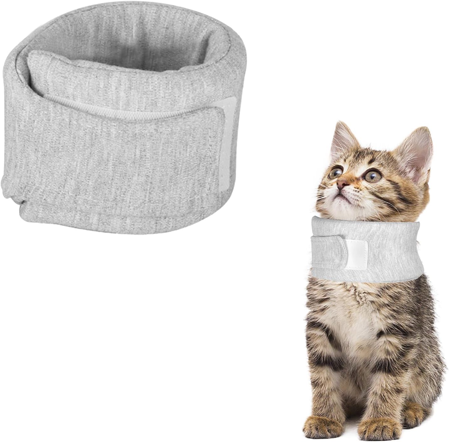 Hiyoo cat neck brace front view on grey background
