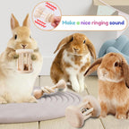 Eco friendly chinchilla and hamster teeth shortening wooden toys set on a neutral background