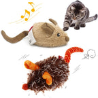 Full length view of the Gigwi mouse toy including the furry tail