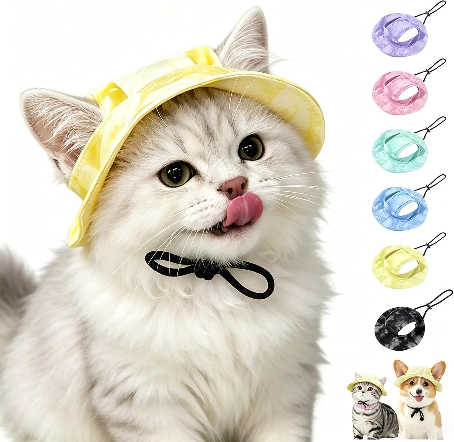 Tabksola protective puppy sun hat flat lay view highlighting the durable scratch resistant stitching.