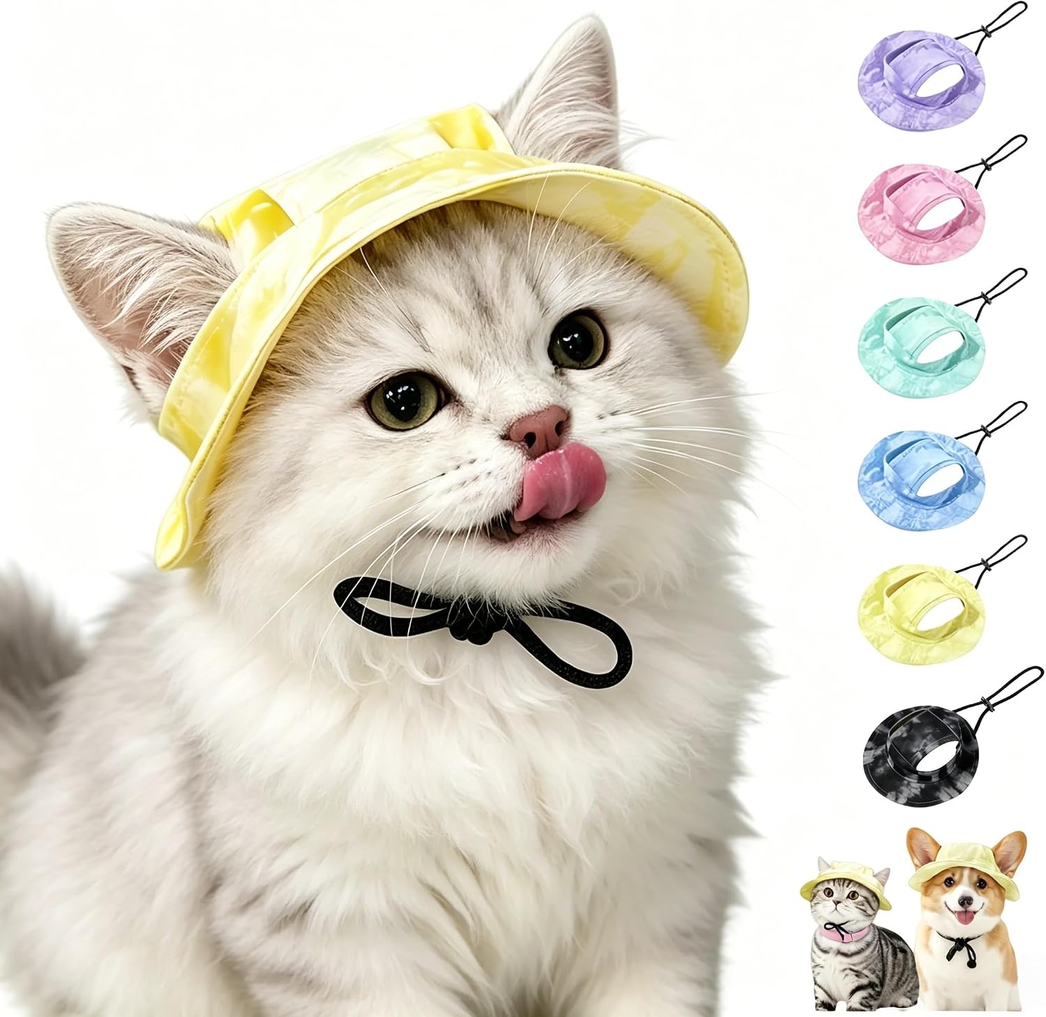 Tabksola protective puppy sun hat flat lay view highlighting the durable scratch resistant stitching.