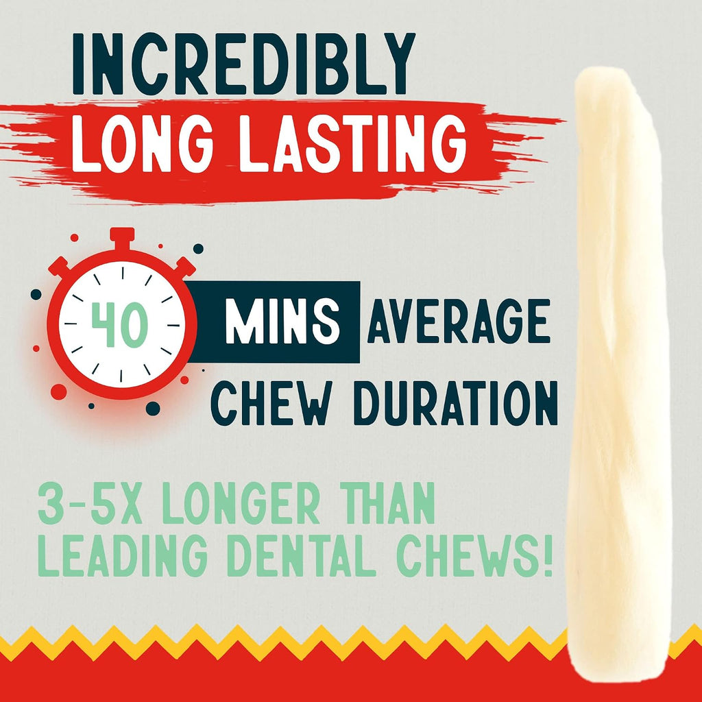Canine Chews 10-11" Rawhide Bones for Large Dogs, Durable USA Beefhide Dog Rawhide Chews, Retriever Rolls 20 Pack (5 lbs) - Image 12