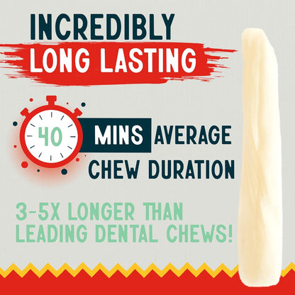 Canine Chews 10-11" Rawhide Bones for Large Dogs, Durable USA Beefhide Dog Rawhide Chews, Retriever Rolls 20 Pack (5 lbs) - Image 12
