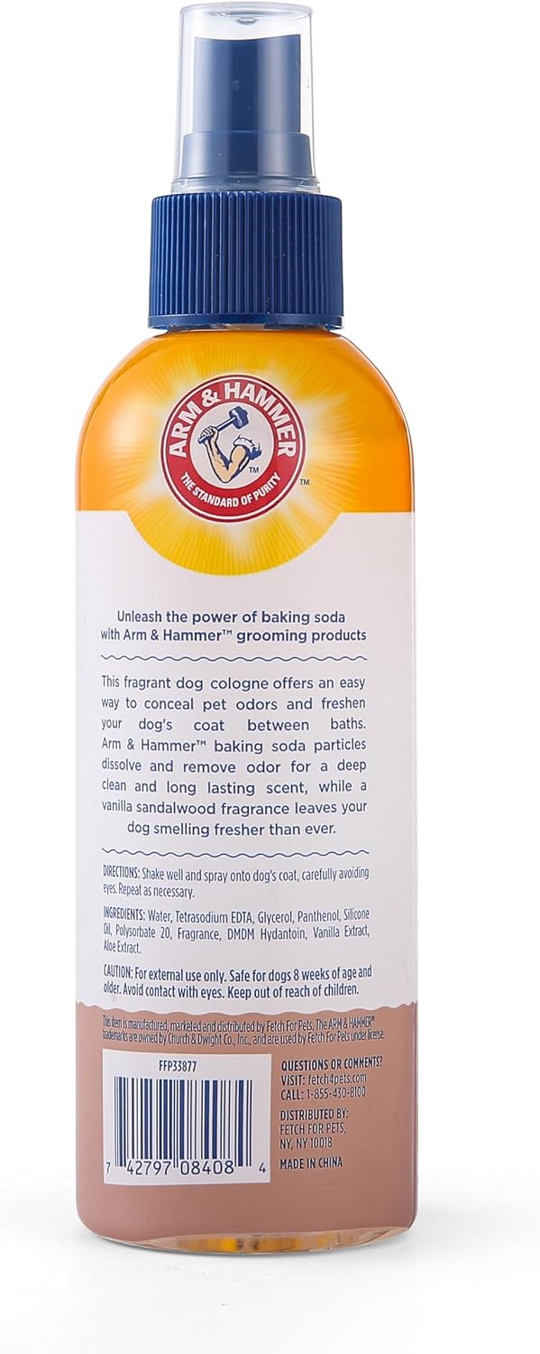 Sulfate free dog deodorant spray packaging details