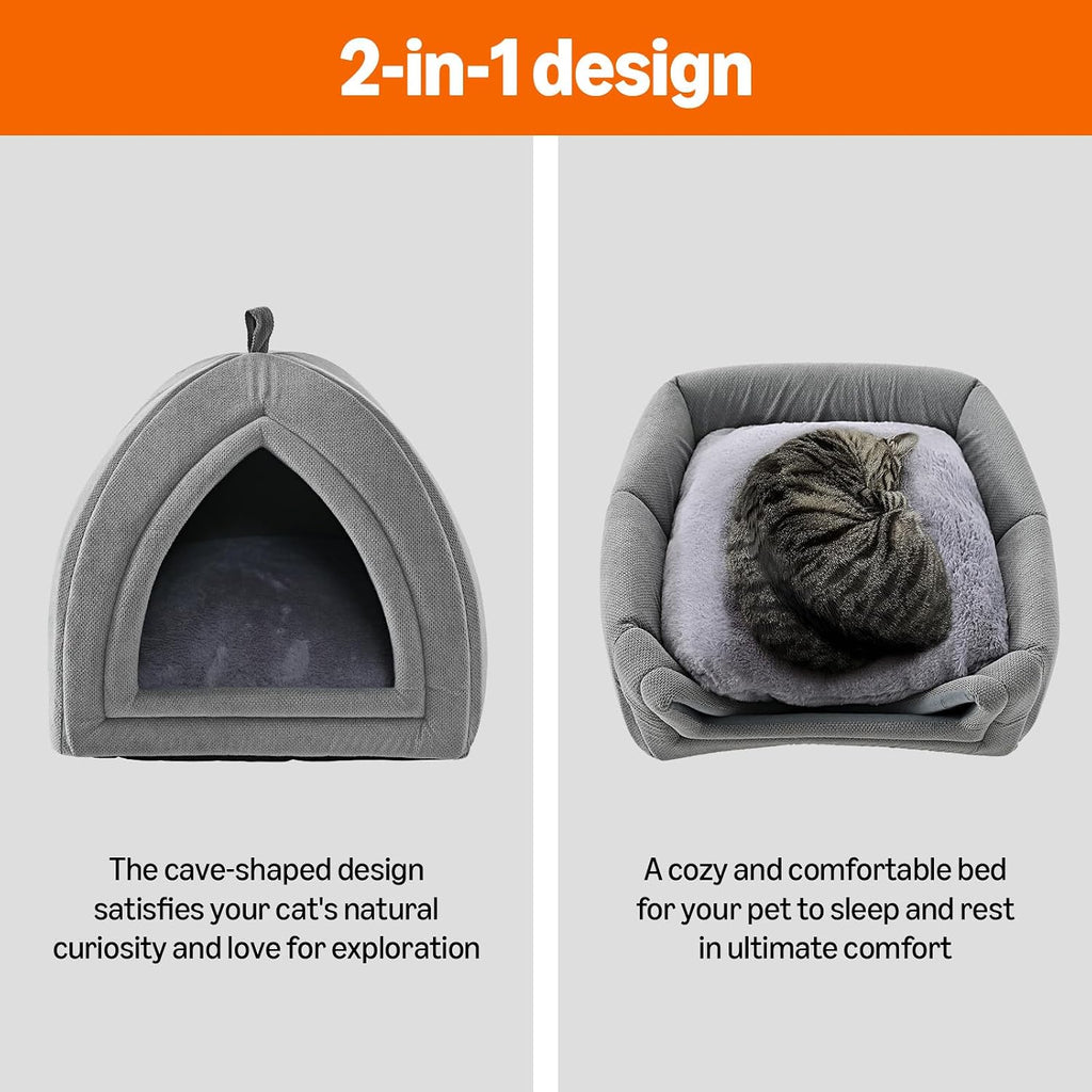 Top view of open style pet bed for kittens and cats