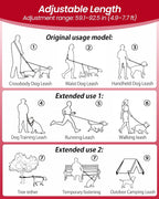 Detachable three in one dog leash system laid out flat.