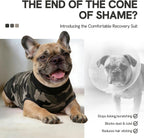 SAWMONG canine surgical shirt highlighting the breathable polyester fabric blend structure.