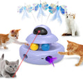 MOHAYA 4-in-1 interactive cat toy purple front view electronic pet enrichment