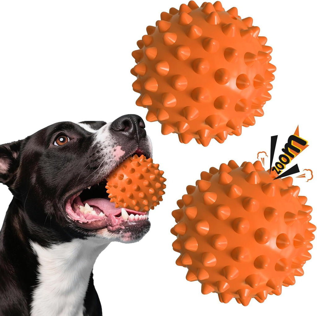 Beef-Flavored Durable Dog Ball for Aggressive Chewers, Tough Squeaky Rubber Toy for Pitbulls Large & Medium Breeds - Image 11