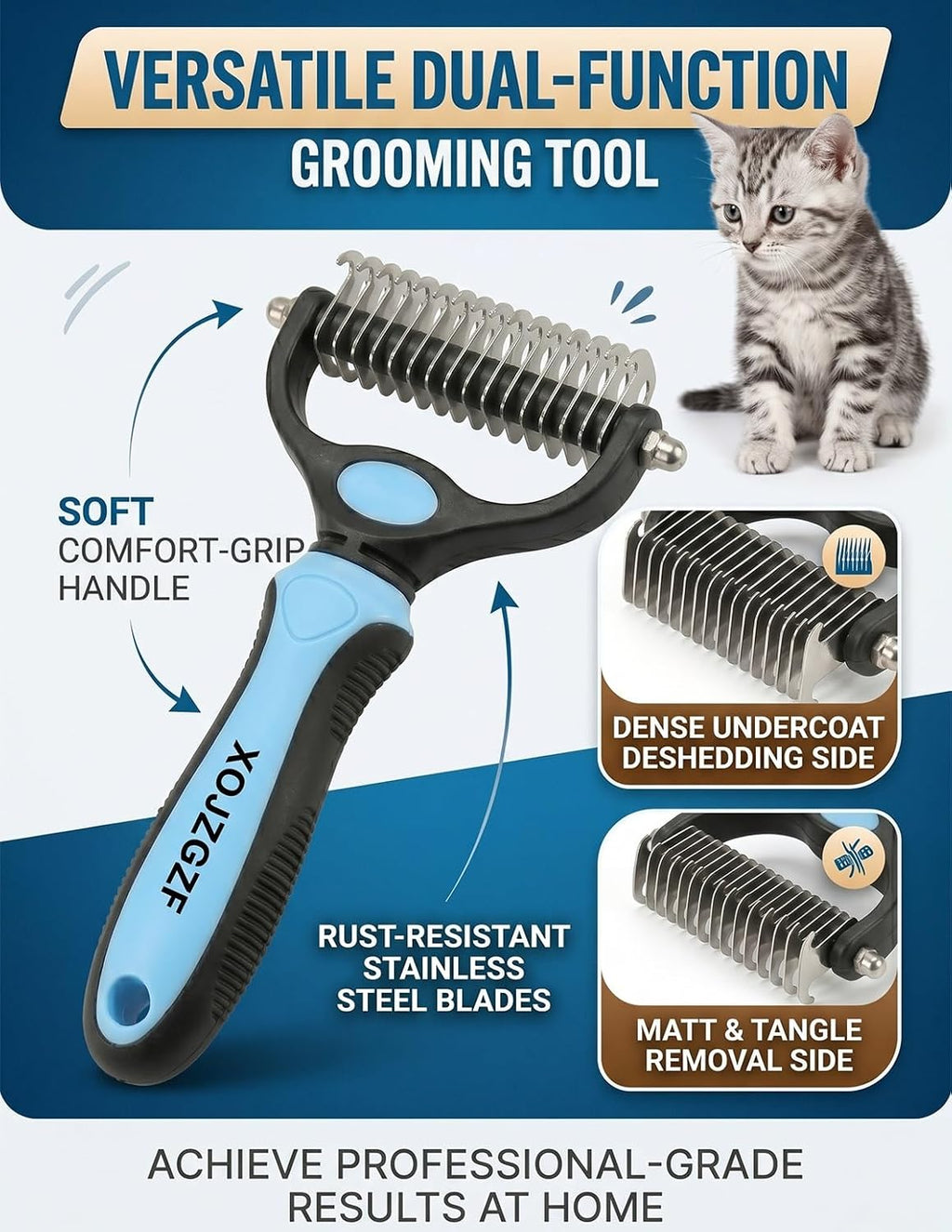 Congzikji professional cat and dog hair remover tool in packaging.