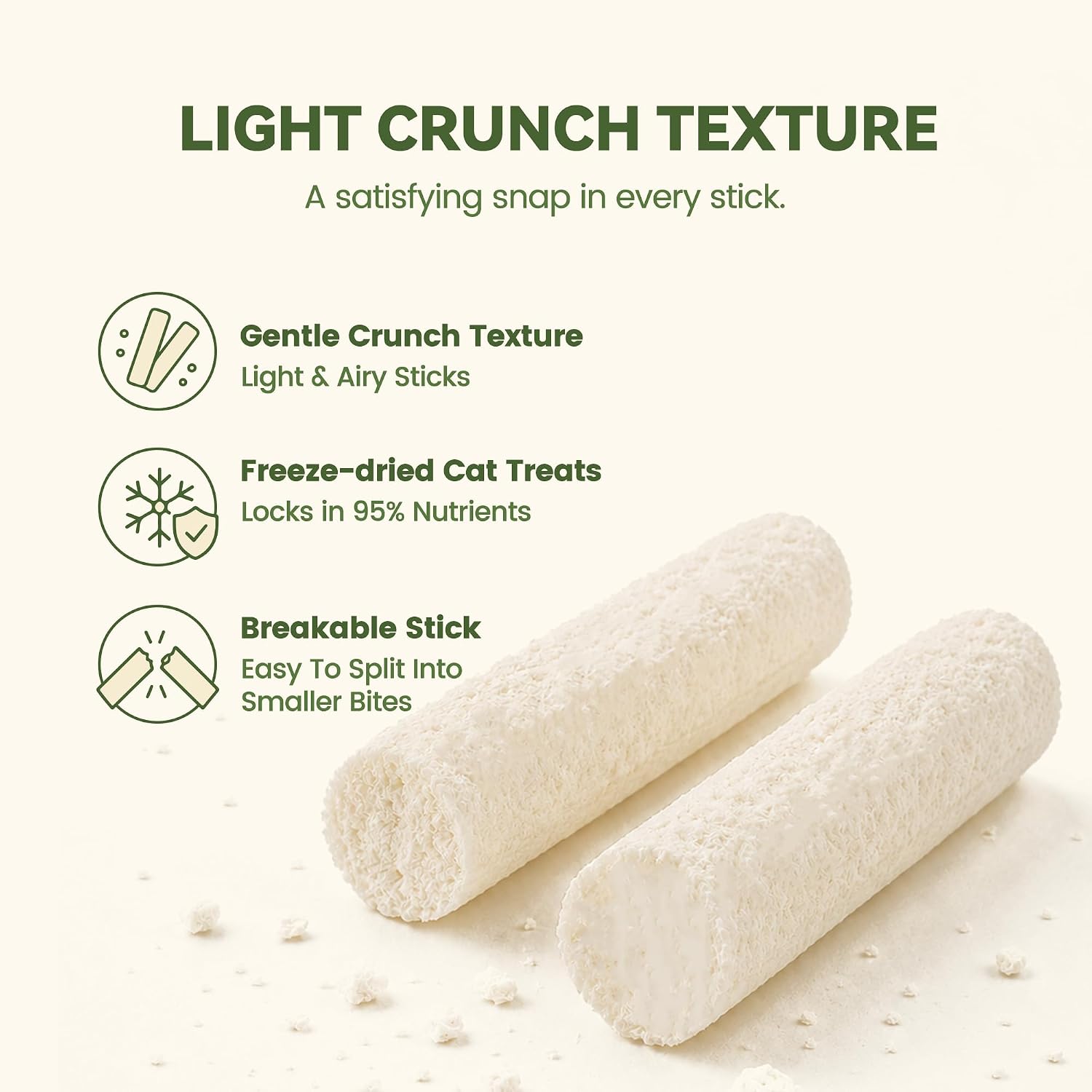 Individually wrapped Catit freeze dried chicken milk sticks for kitten weaning support.