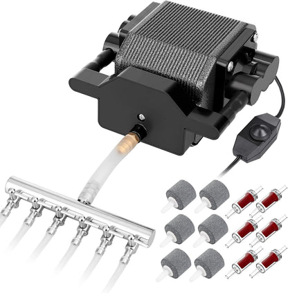 AquaMiracle high pressure aquarium air pump front view for professional aeration