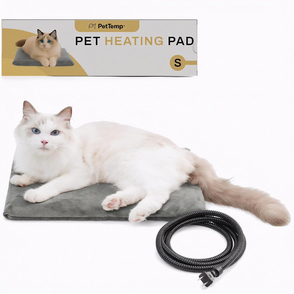 Pet Heating Pad for Cats Dogs Indoor & Sheltered Outdoor Waterproof Heated Cat Bed Heated Dog Bed Chew Resistant Cord Constant Temperature Brown Round 16 Inch - Image 13