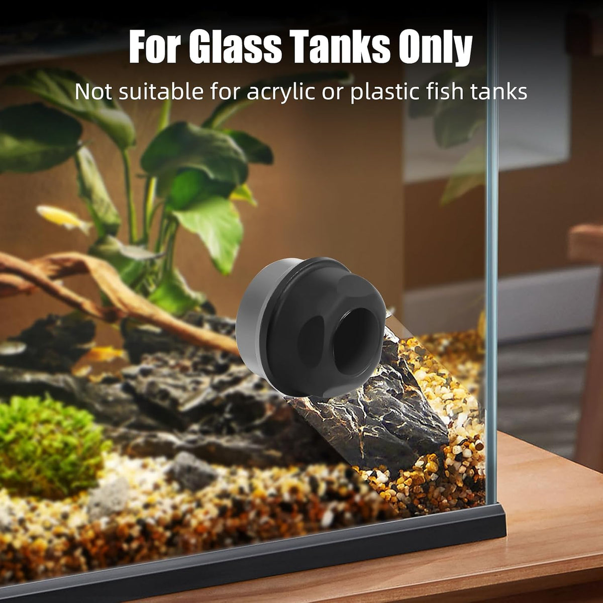 AQUANEAT magnetic glass cleaner separated showing the coarse inner pad and soft outer pad.